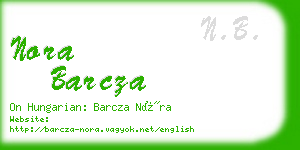 nora barcza business card